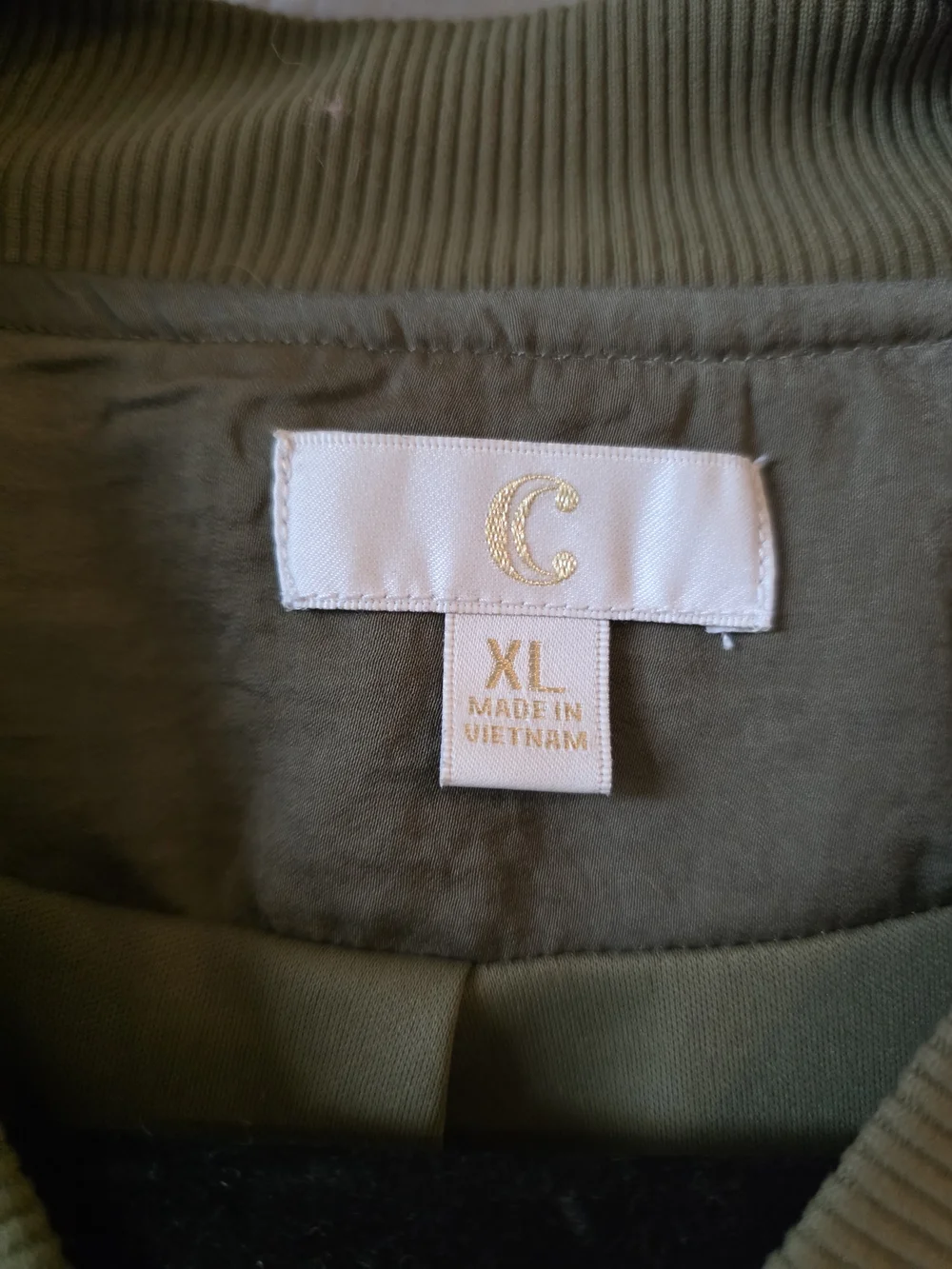 Women's Olive Green Embroidered Rose Bomber Jacket - Picture 3 of 9